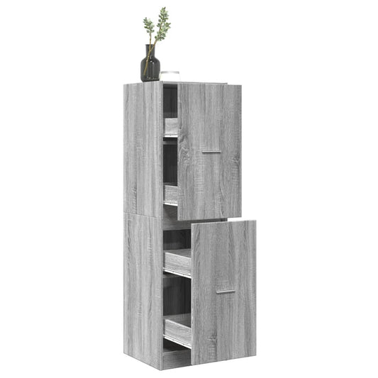 Apothecary Cabinet Grey Sonoma 40x41x144,5 cm Engineered Wood