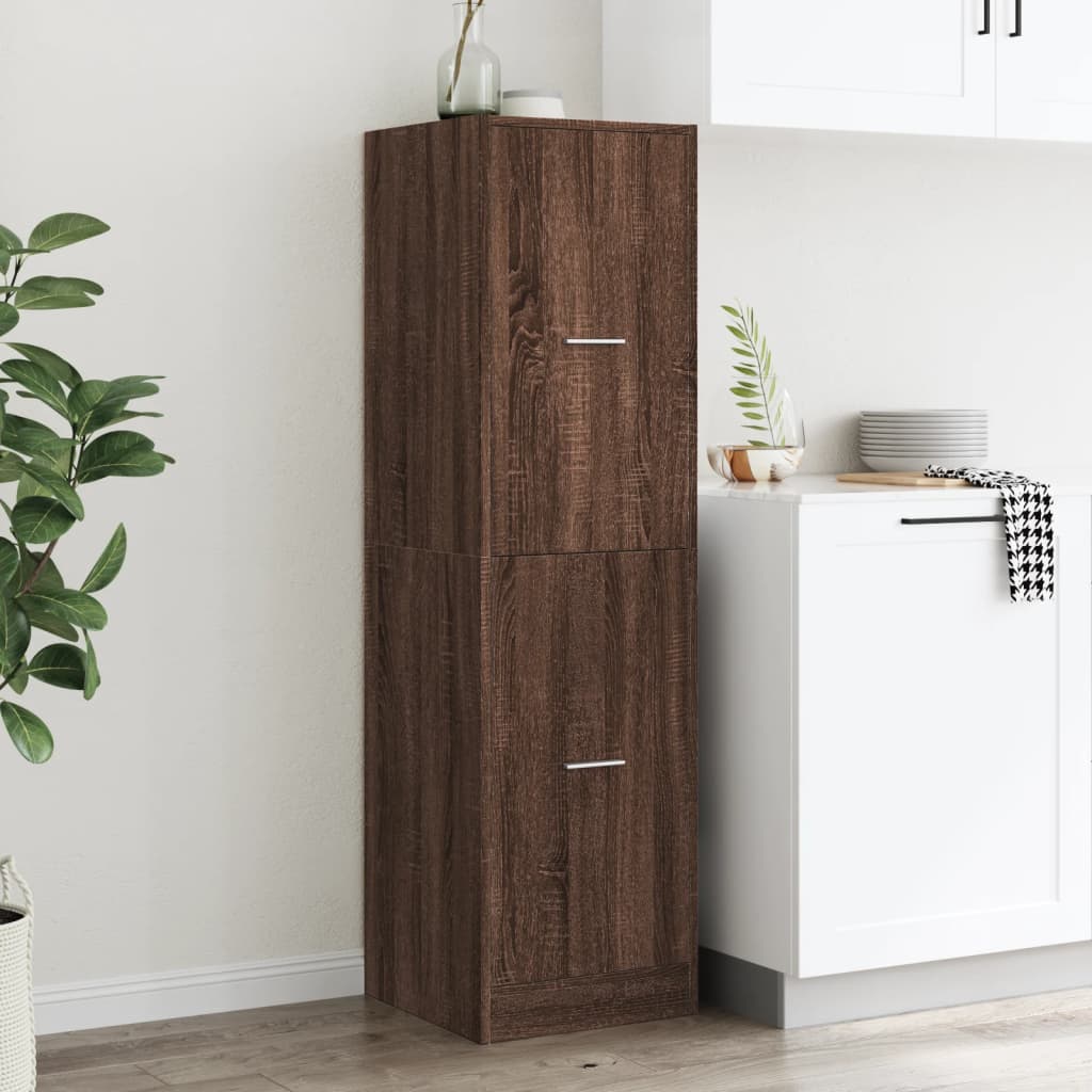 Apothecary Cabinet Brown Oak 40x41x144,5 cm Engineered Wood