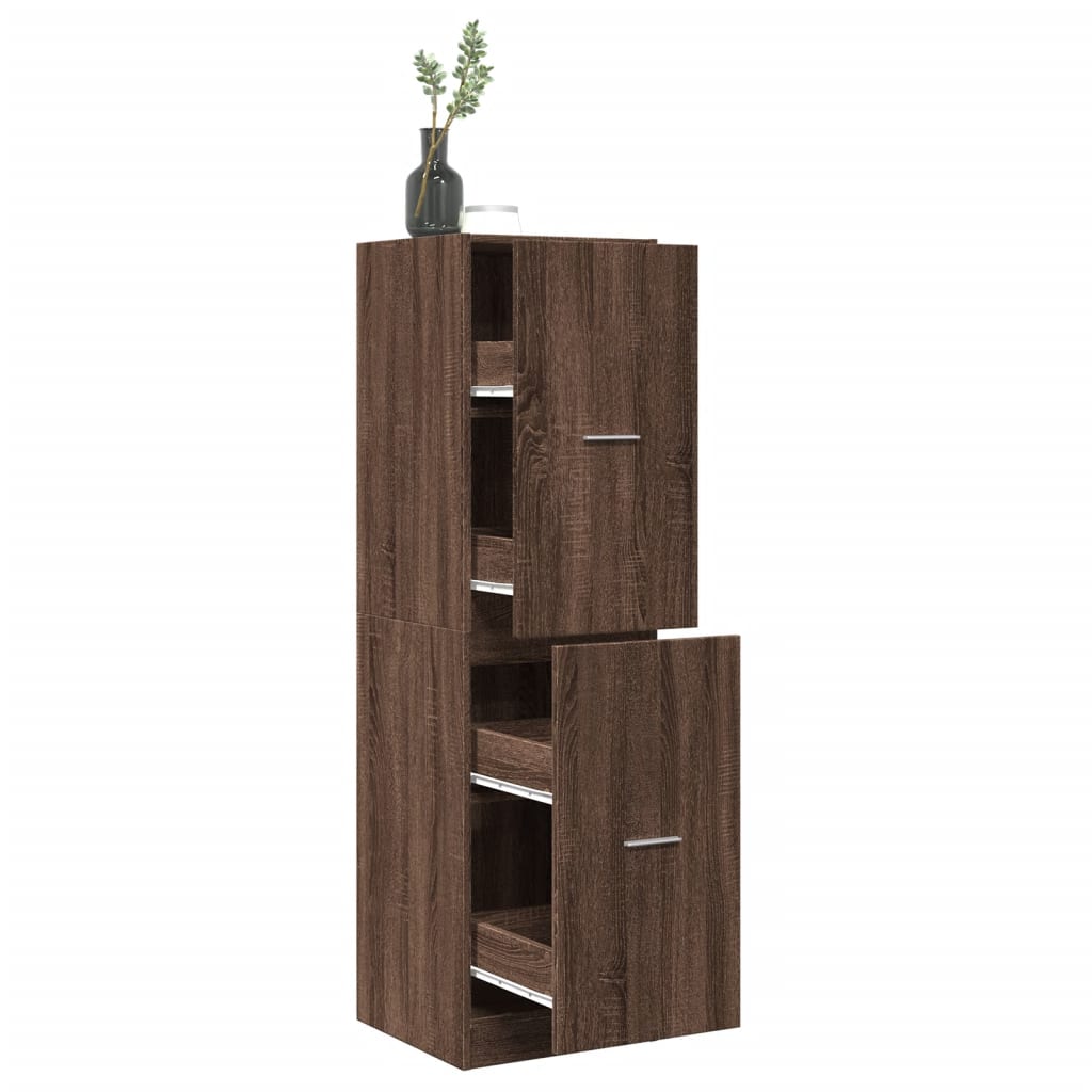 Apothecary Cabinet Brown Oak 40x41x144,5 cm Engineered Wood