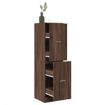Apothecary Cabinet Brown Oak 40x41x144,5 cm Engineered Wood