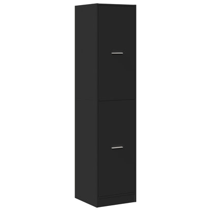 Apothecary Cabinet Black 40x41x174.5 cm Engineered Wood