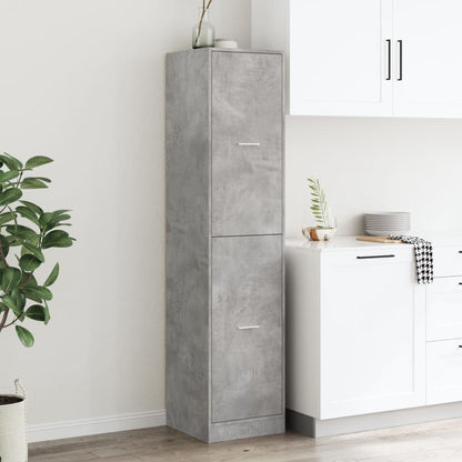 Apothecary Cabinet Concrete Grey 40x41x174,5 cm Engineered Wood