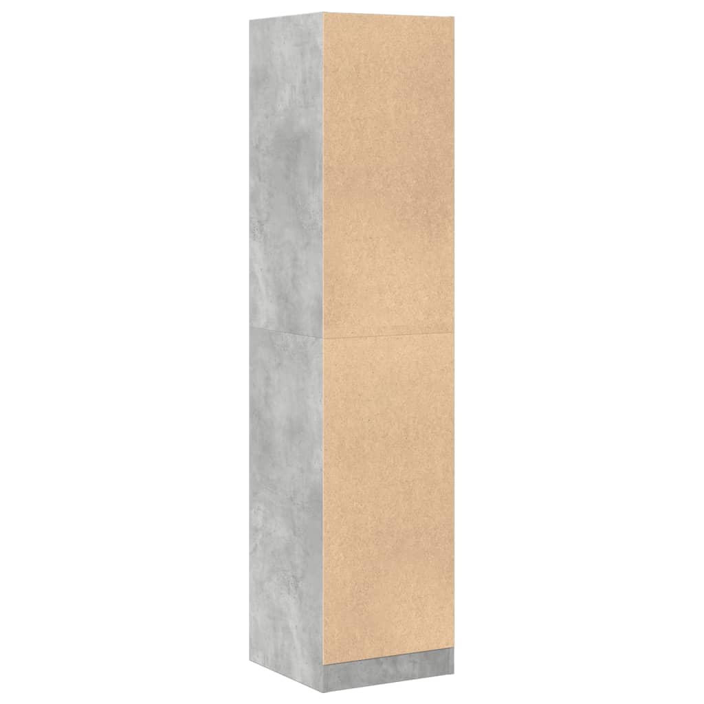Apothecary Cabinet Concrete Grey 40x41x174,5 cm Engineered Wood