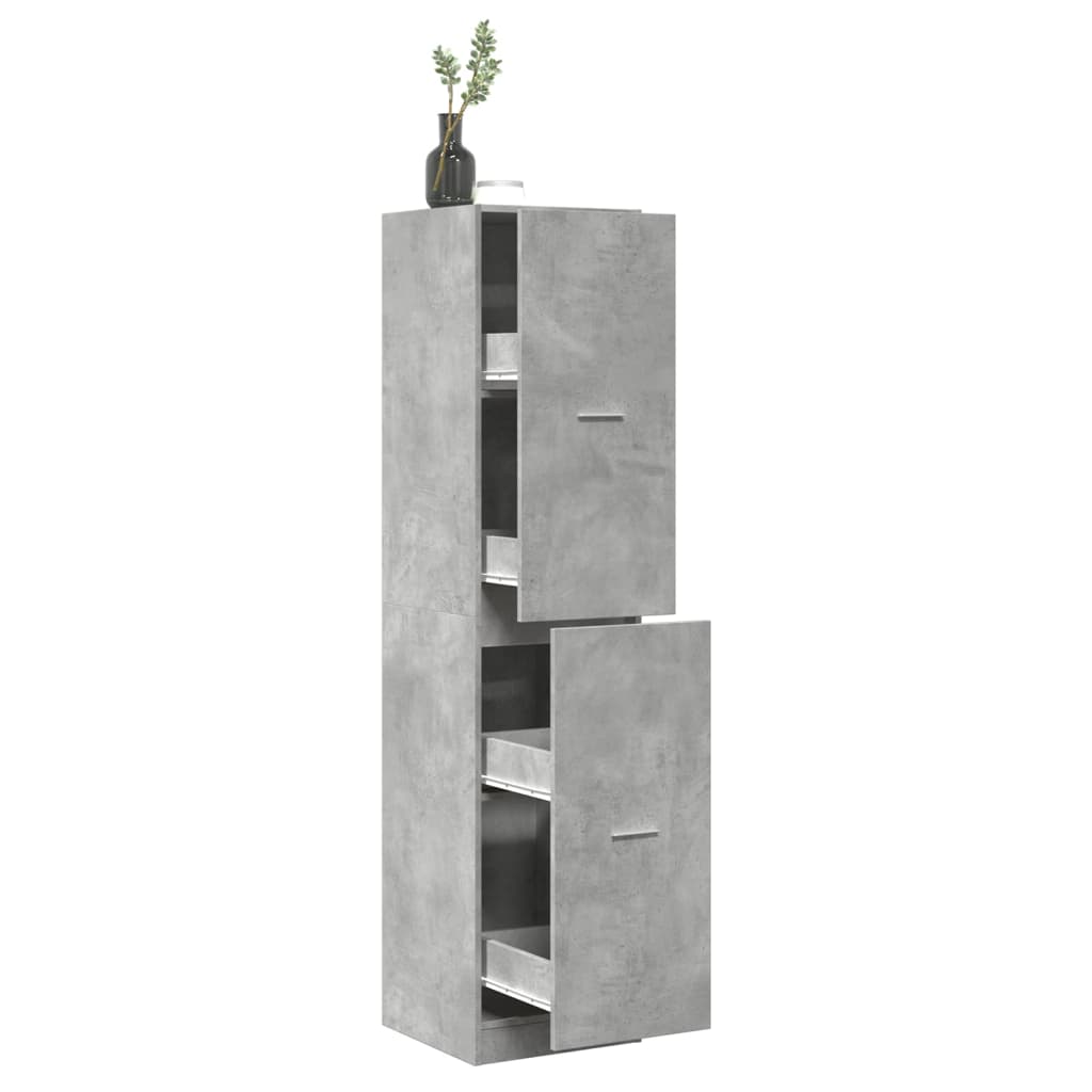 Apothecary Cabinet Concrete Grey 40x41x174,5 cm Engineered Wood