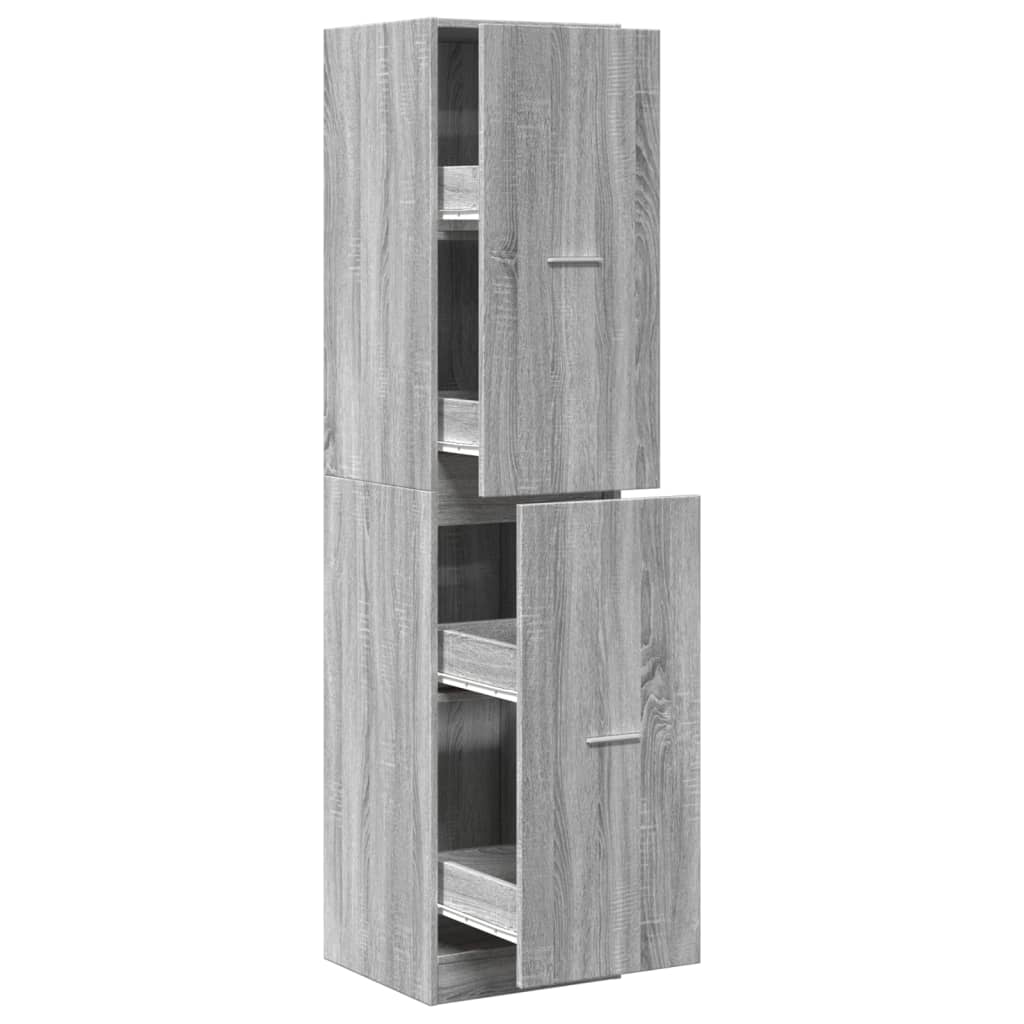 Apothecary Cabinet Grey Sonoma 40x41x174,5 cm Engineered Wood