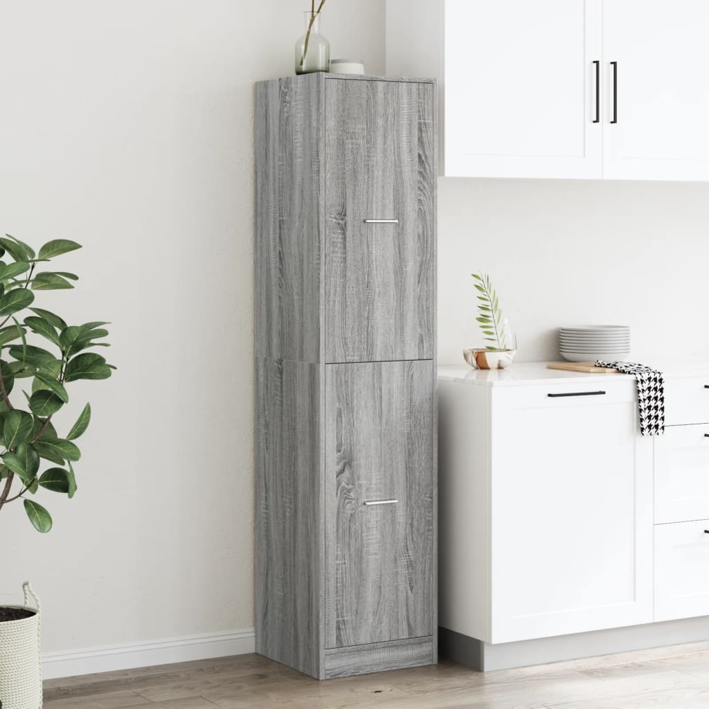 Apothecary Cabinet Grey Sonoma 40x41x174,5 cm Engineered Wood
