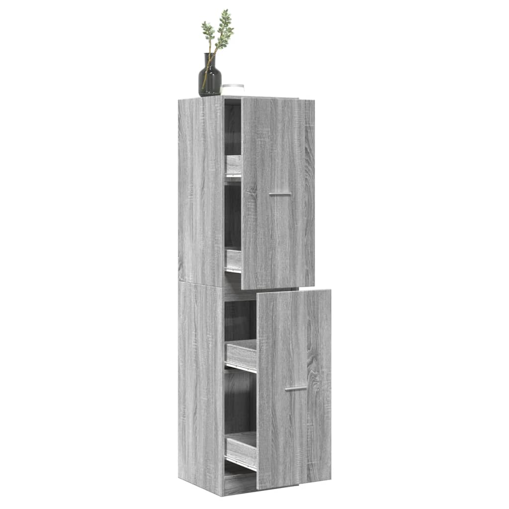 Apothecary Cabinet Grey Sonoma 40x41x174,5 cm Engineered Wood