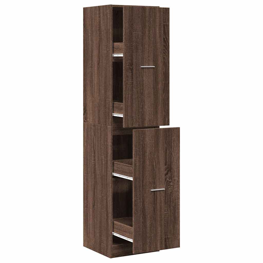 Apothecary Cabinet Brown Oak 40x41x174,5 cm Engineered Wood