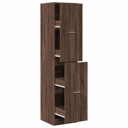 Apothecary Cabinet Brown Oak 40x41x174,5 cm Engineered Wood