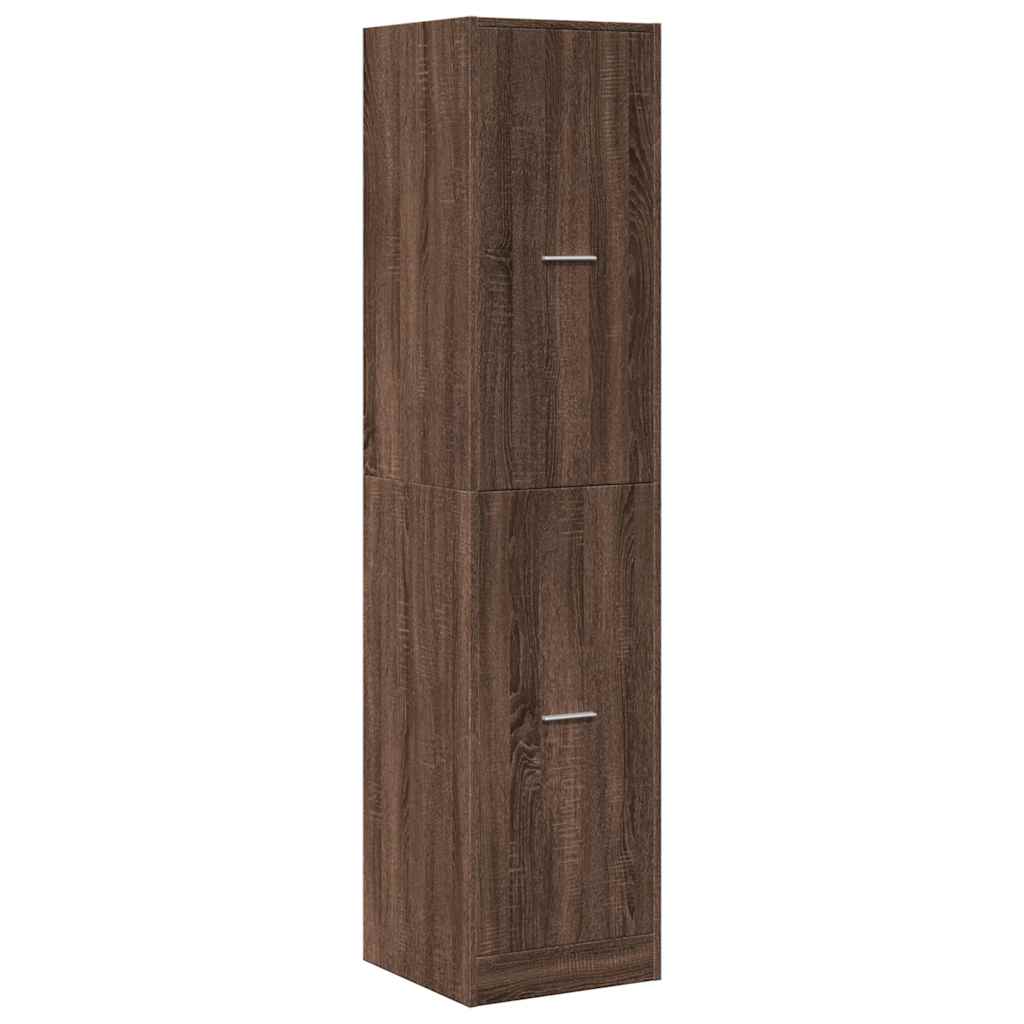 Apothecary Cabinet Brown Oak 40x41x174,5 cm Engineered Wood