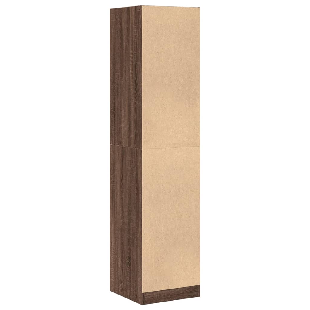 Apothecary Cabinet Brown Oak 40x41x174,5 cm Engineered Wood