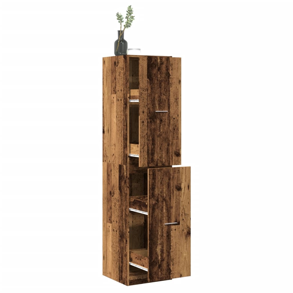 Apothecary Cabinet Old Wood 40x41x174,5 cm Engineered Wood
