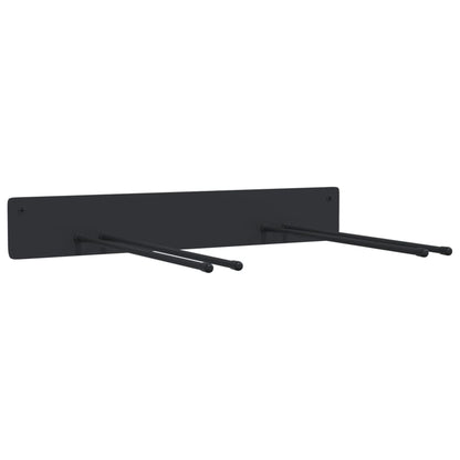 Garden Tool Storage Racks Wall Mounted 4 pcs Black Steel