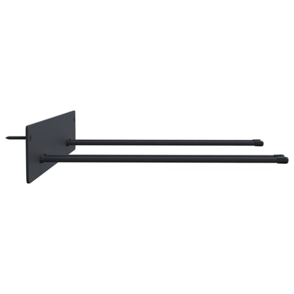 Garden Tool Storage Racks Wall Mounted 4 pcs Black Steel