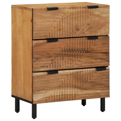 Sideboard Set 2 pcs 120 x 33 x 75 cm Solid Acacia Wood