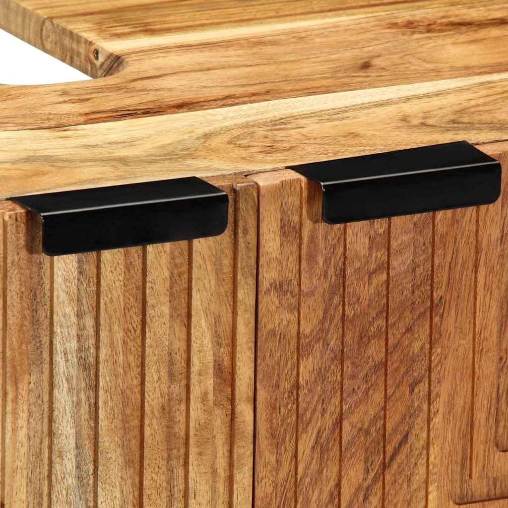 Sideboard Set 3 pcs 180 x 33 x 75 cm Solid Acacia Wood