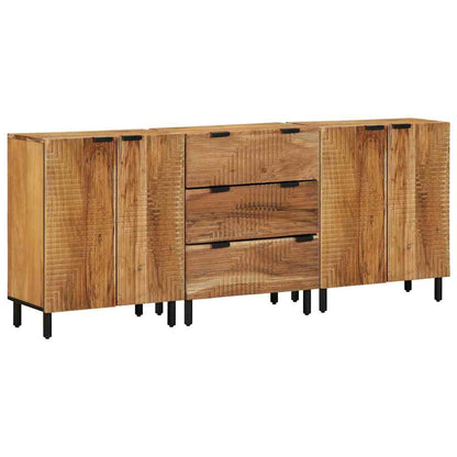 Sideboard Set 3 pcs 180 x 33 x 75 cm Solid Acacia Wood
