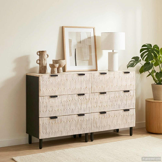 Sideboard 2 pcs 60 x 33 x 75 cm Solid Mango Wood