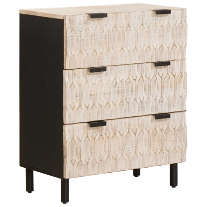 Sideboard 3 pcs White Wash Finish 180 x 33 x 75 cm