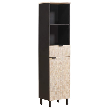 Bathroom Sets 5 pcs White Wash Finish Solid Mango Wood