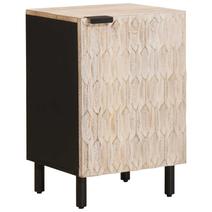 Bathroom Sets 5 pcs White Wash Finish Solid Mango Wood