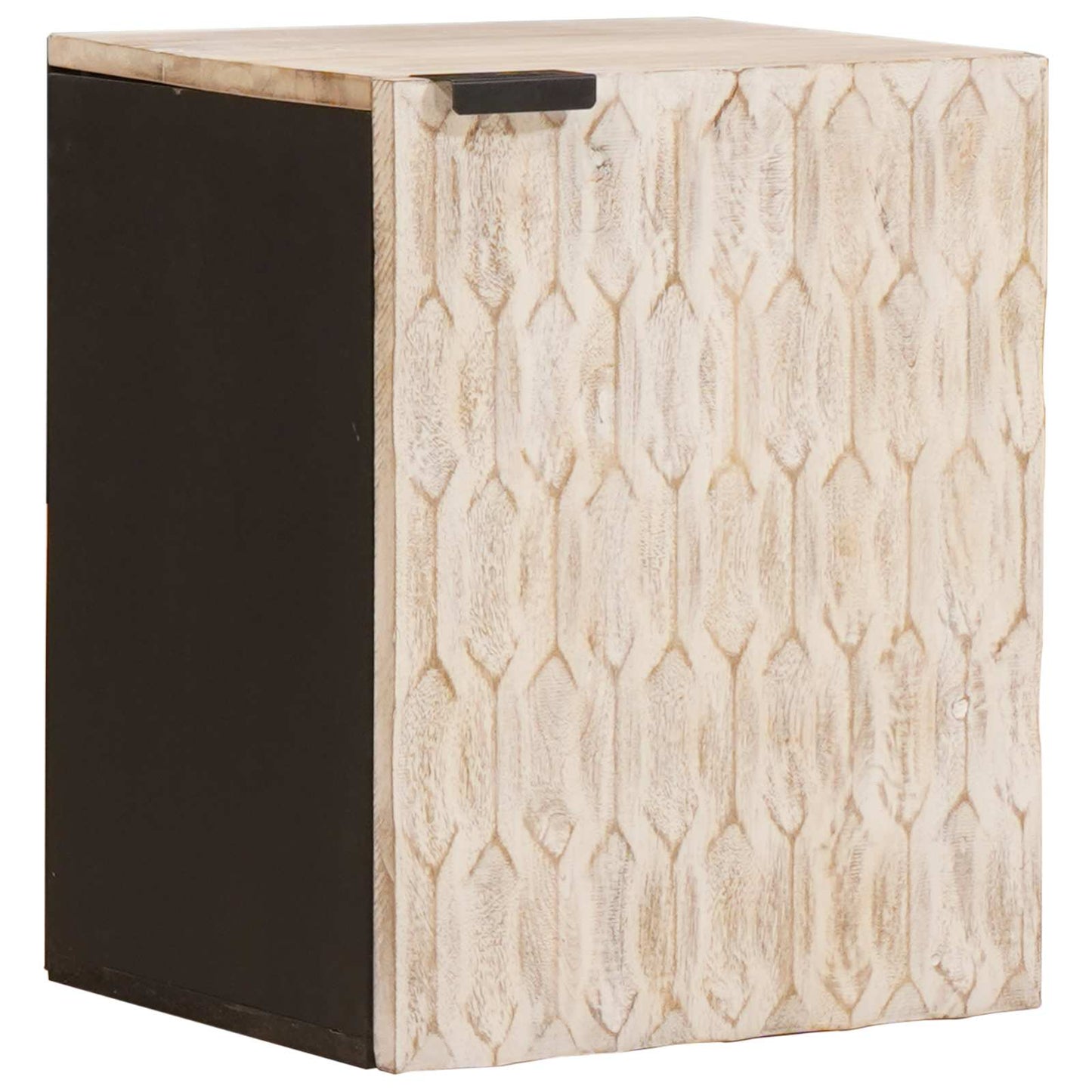 Bathroom Sets 5 pcs White Wash Finish Solid Mango Wood