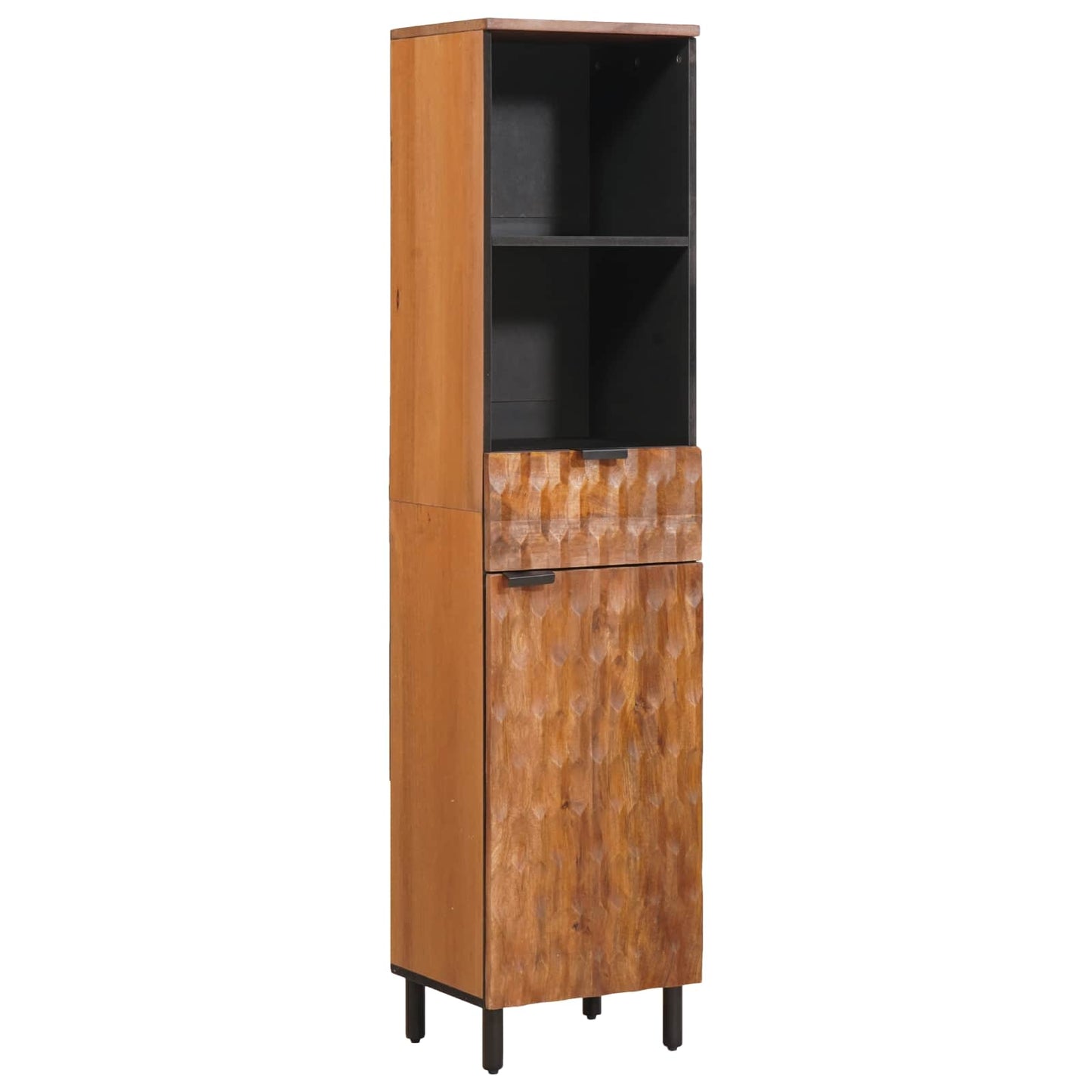 Bathroom Sets 4 pcs Acacia Brown Winish Solid Mango Wood