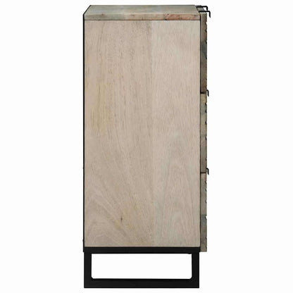 Sideboard Set 2 pcs White 120 x 33.5 x 75 cm Solid Mango Wood