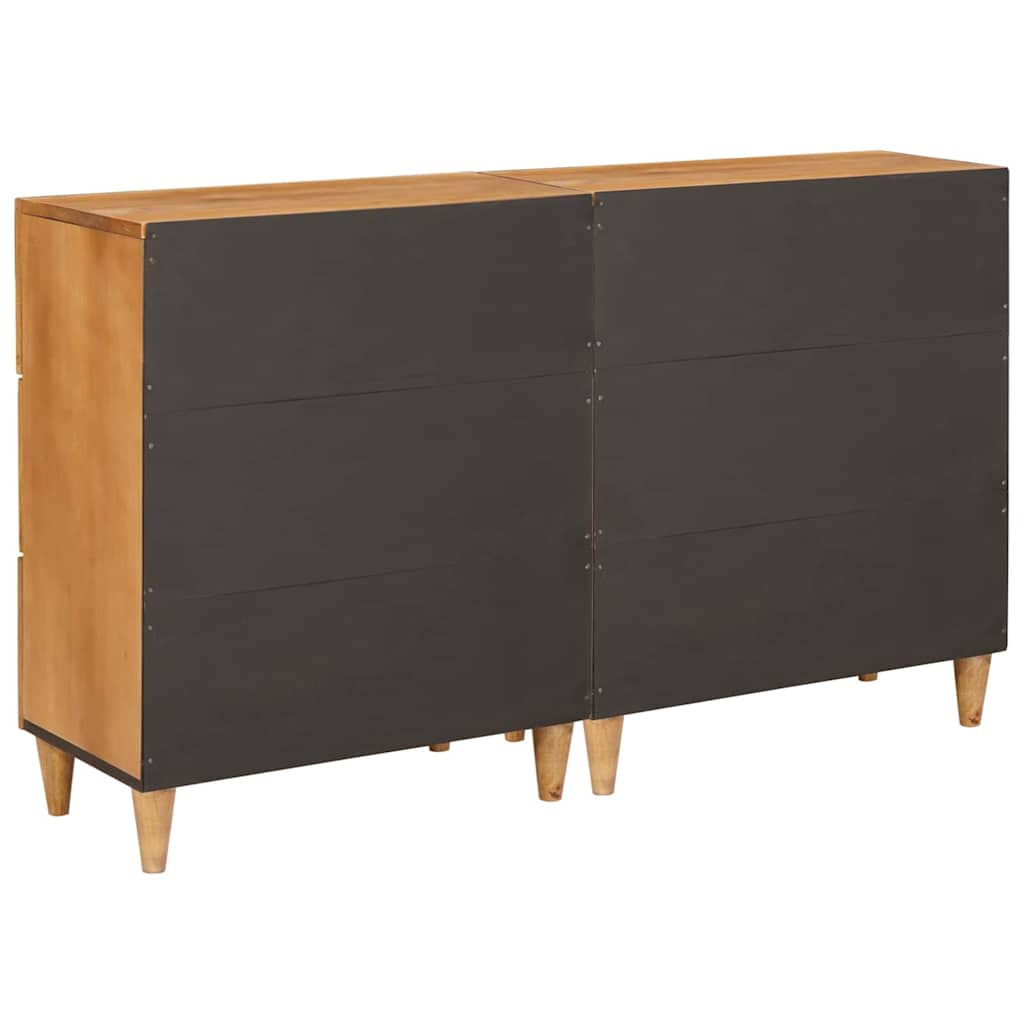 Sideboard 2 pcs 120 x 33.5 x 75 cm Solid mango wood Brown