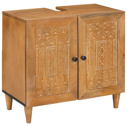 Bathroom Furniture Set with Drawer 3 pcs Brown Engineered Wood
