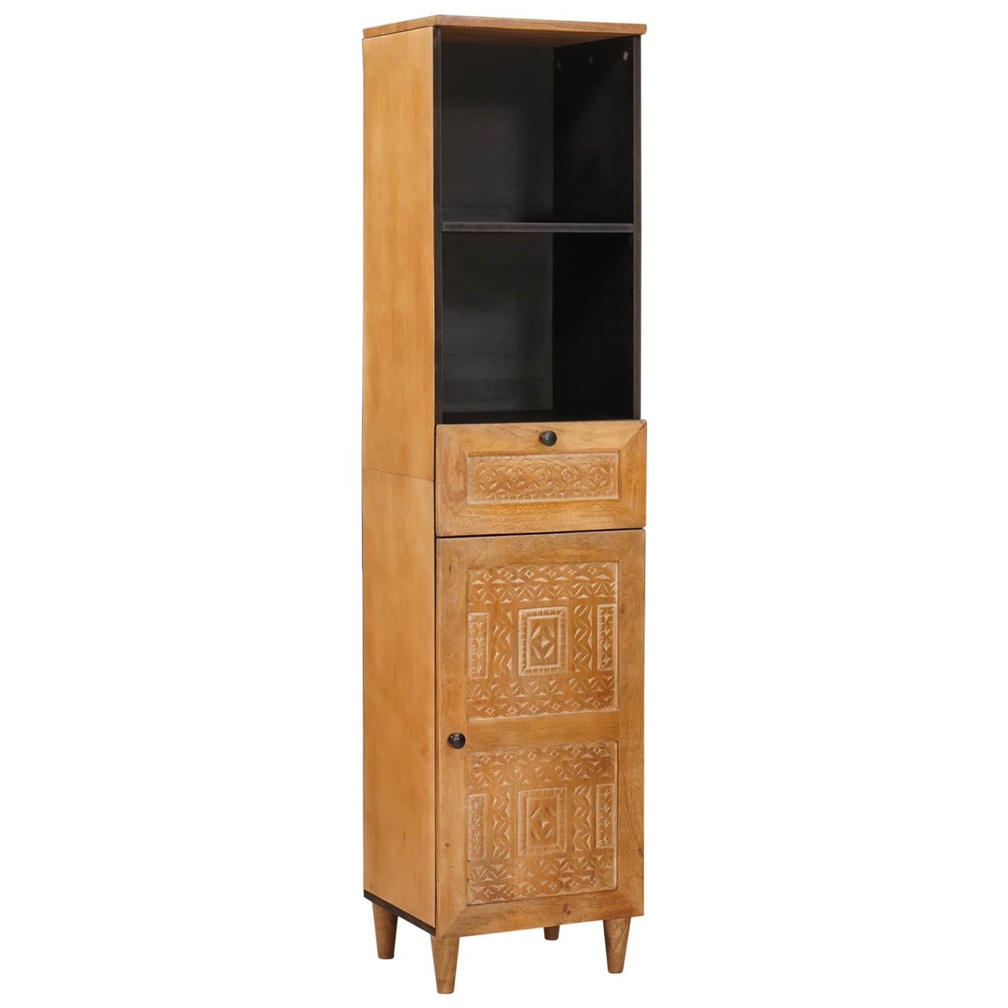 Bathroom Furniture Set with Drawer 4 pcs Brown Engineered Wood