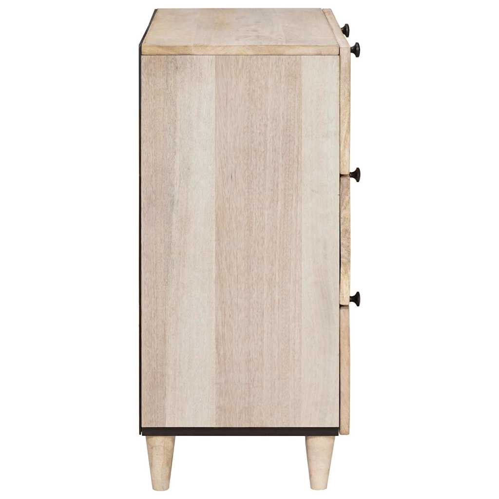 Sideboard 2 pcs White 120 x 33.5 x 75 cm Solid mango wood