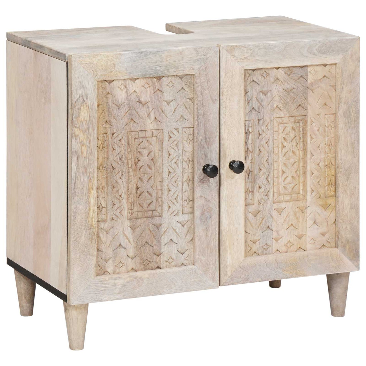 Bathroom Furniture Set with Shelf 2 pcs White Engineered Wood