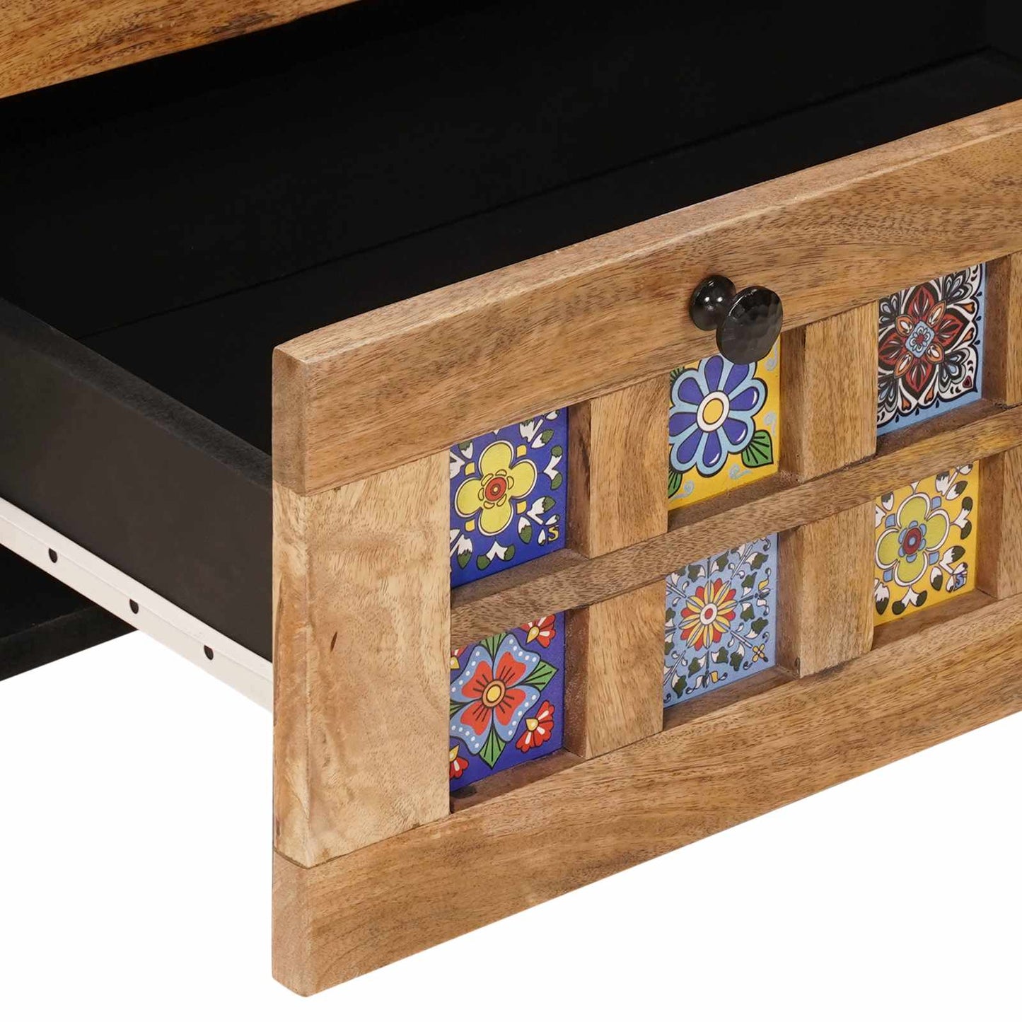 Sideboard 3 pcs Natural 60 x 33.5 x 75 cm Solid Mango Wood