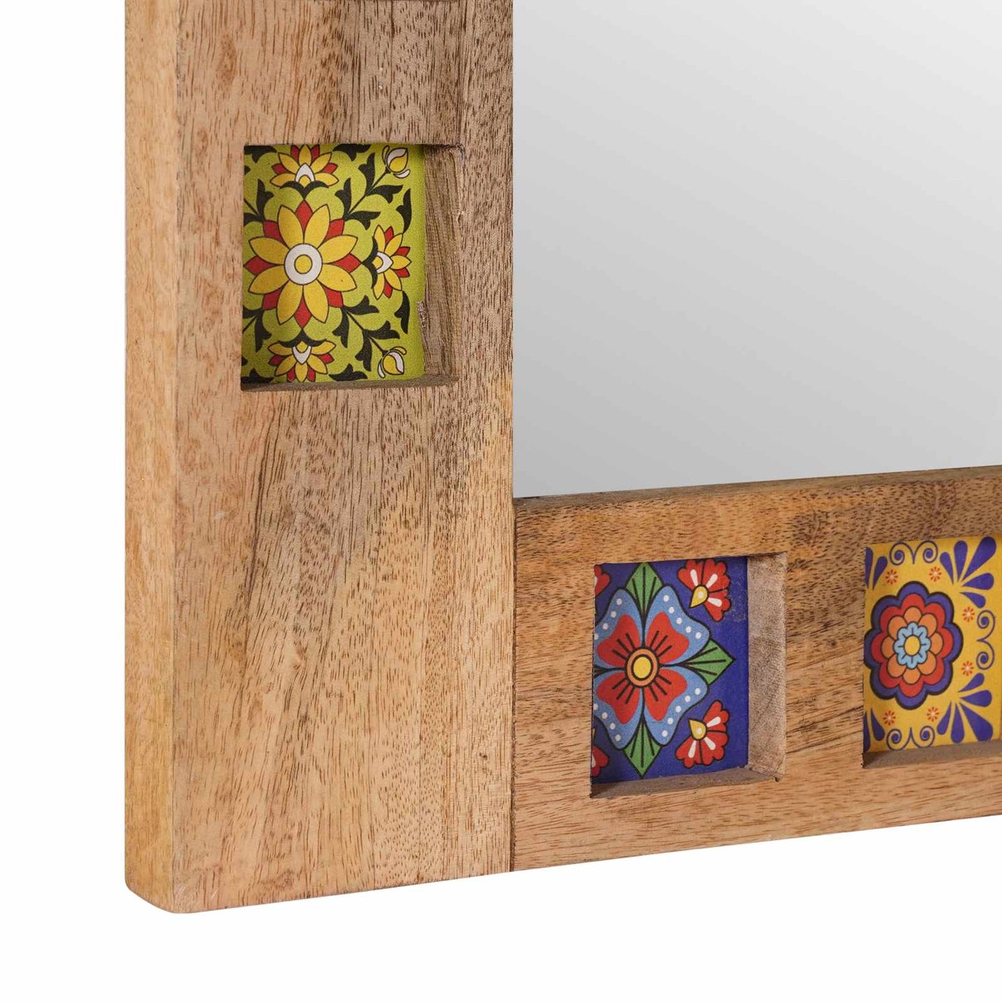 Bathroom Furniture Set with Door 2 pcs Natural Solid Mango Wood