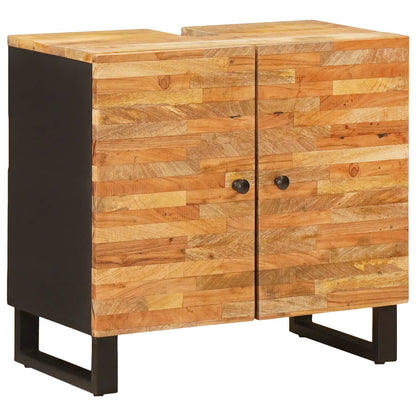 Bathroom Sets with Storage 2 pcs Natural Solid Mango Wood