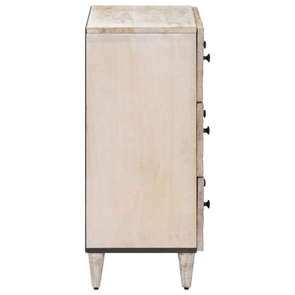 Sideboard 2 pcs White 60 x 33.5 x 75 cm Solid Mango Wood