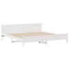 Bed Frame without Mattress White 200x200 cm Solid Wood Pine