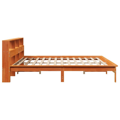 Bed Frame without Mattress Wax Brown 200x200 cm Solid Wood Pine