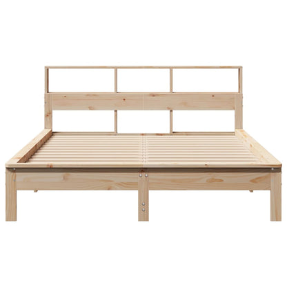Bed Frame | Natural Wood | Solid Pine Wood | Double/Queen | Bed Frame