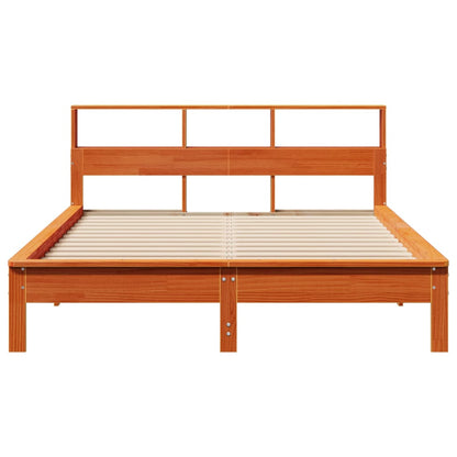 Bed Frame | Wax brown | Solid pinewood | Double | Bed Frame | Rectangular