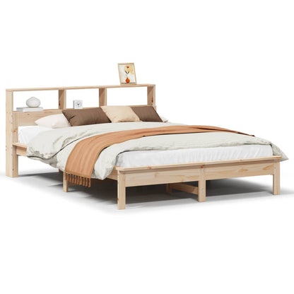 Bed Frame without Mattress 140x190 cm Solid Wood Pine