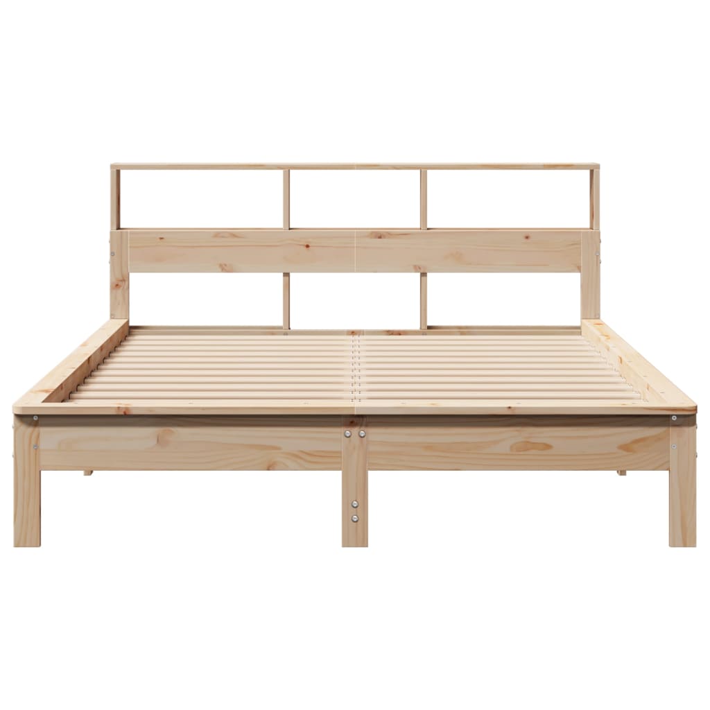 Bed Frame without Mattress 140x190 cm Solid Wood Pine