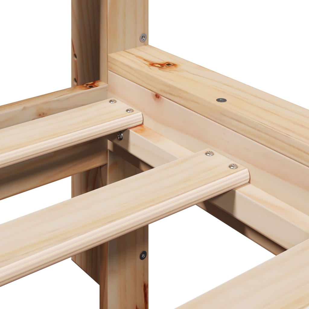 Bed Frame without Mattress 140x190 cm Solid Wood Pine