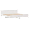 Bed Frame without Mattress White 200x200 cm Solid Wood Pine