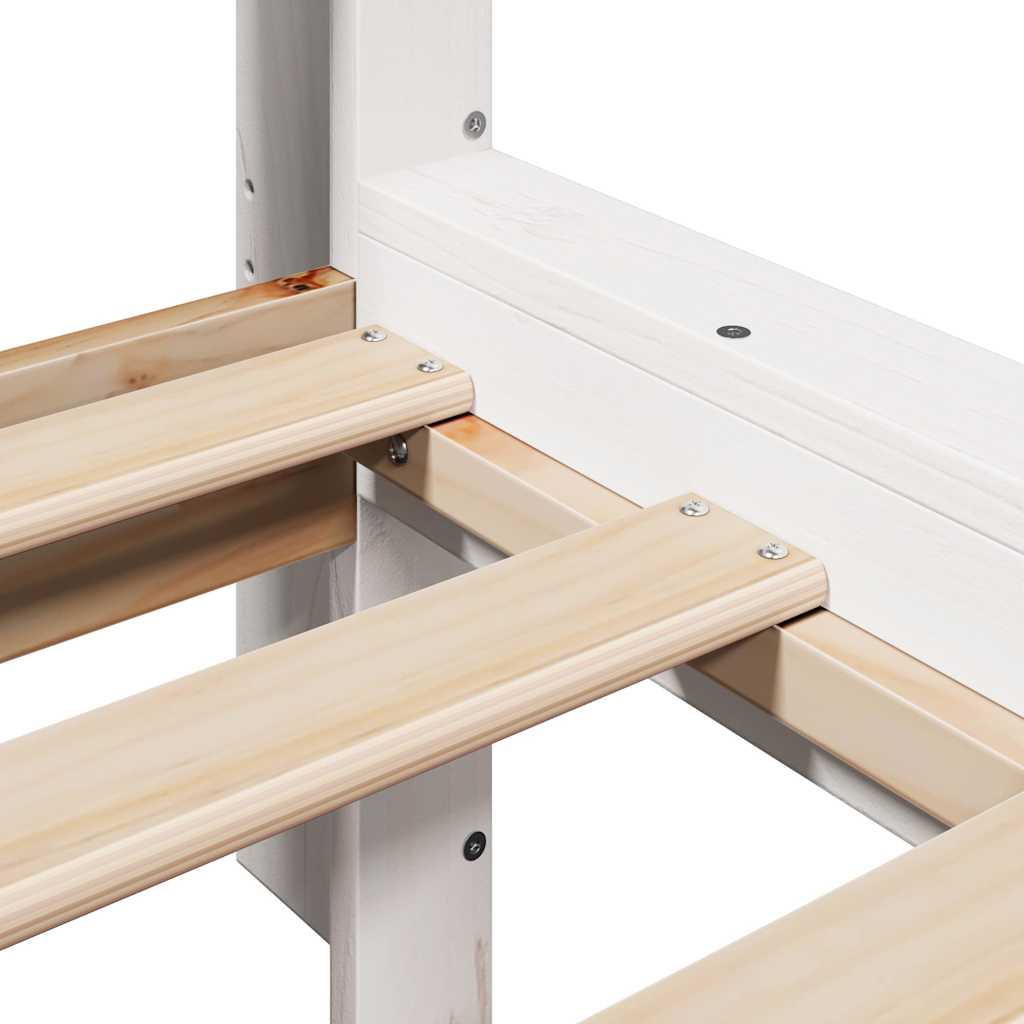 Bookcase Bed without Mattress White 160x200 cm Solid Wood Pine