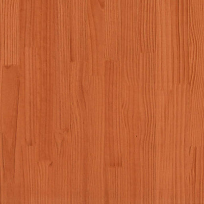 Bookcase Bed without Mattress Wax Brown 140x200 cm Solid Wood Pine