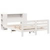 Bed Frame without Mattress White 140x200 cm Solid Wood Pine