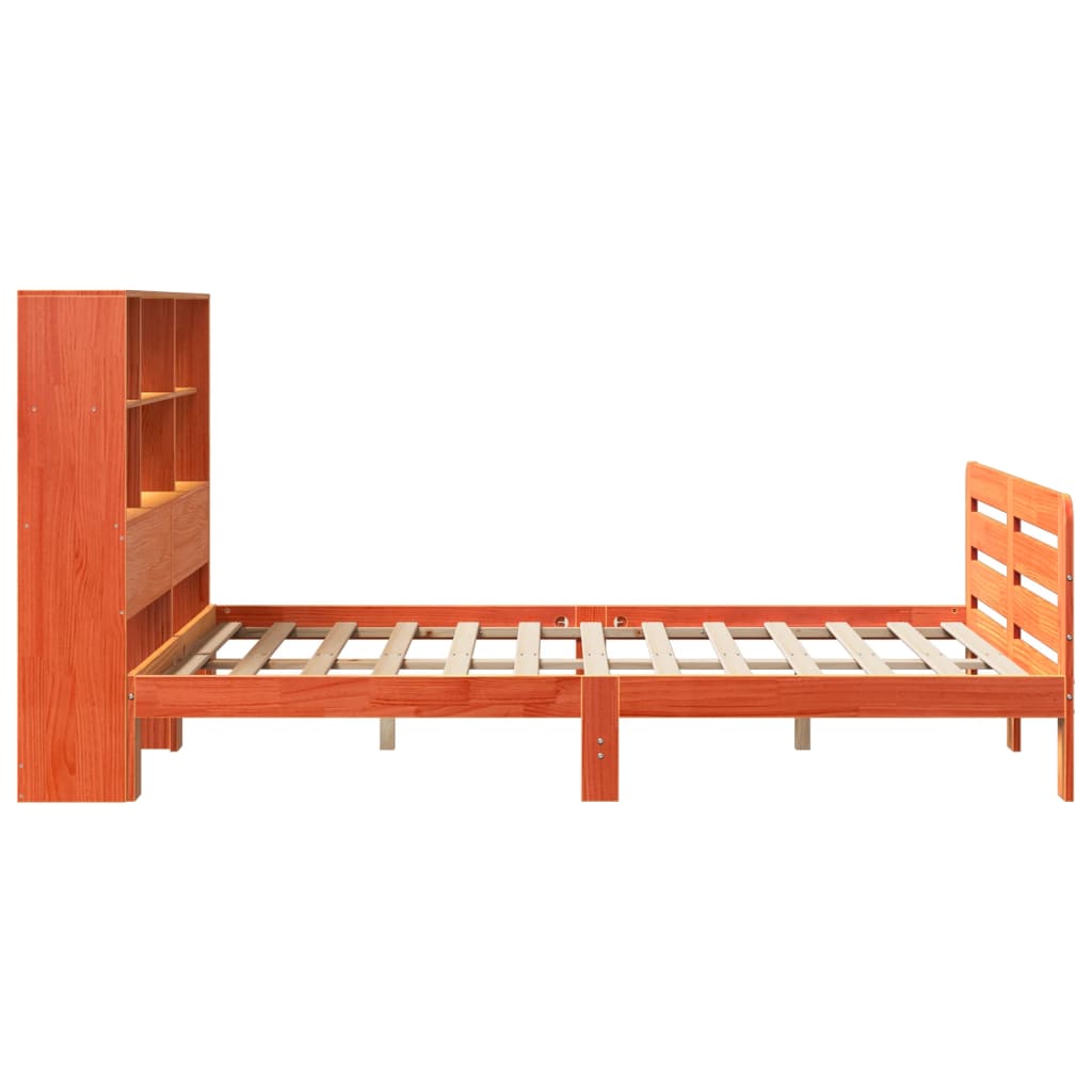 Bed Frame without Mattress Wax Brown 120x200 cm Solid Wood Pine