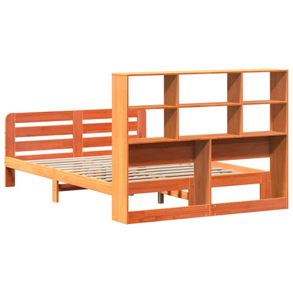 Bed Frame without Mattress Wax Brown 120x200 cm Solid Wood Pine